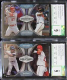 2019 Topps Chrome Greatness Returns Trout/ Aaron & Trout/ Acuna Both CSG 9 MINT