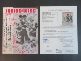 Rare Detroit Red Wings Team Signed 1970-71 Junior Program. Delvecchio, Dionne JSA Full Letter