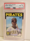 1986 Topps Traded #11T Barry Bonds RC Rookie Card PSA 8 NM/MT