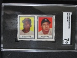RARE 1971 Topps Stamps Panel Al Kaline / Bill White SGC 7