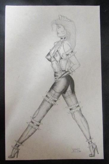 1980's Pin-Up Tattoo Studio Wall Art