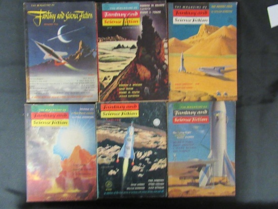 (6) Fantasy & Sci-Fi Pulps/Bonestell Covers