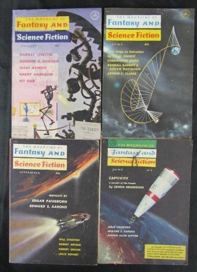 (4) Fantasy & Sci-Fi Pulps 1958-1961
