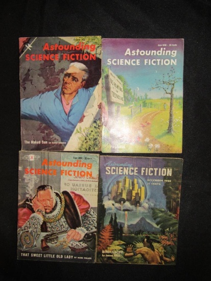 (4) Astounding Science Fiction Pulps