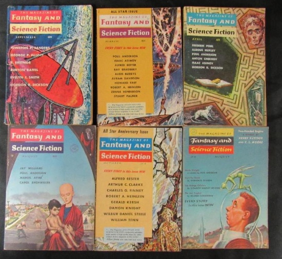 (6) Fantasy & Sci-Fi Pulps/Emsh Covers