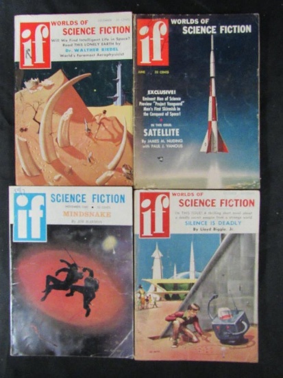(4) IF Science Fiction Pulps/Hunter Covers