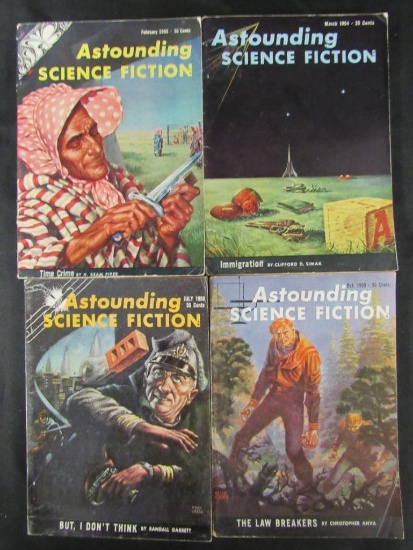 (4) Astounding Science Fiction Pulps/Freas