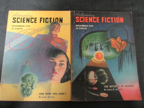 (2) 1949 Issues of Astounding Sci-Fi Pulps