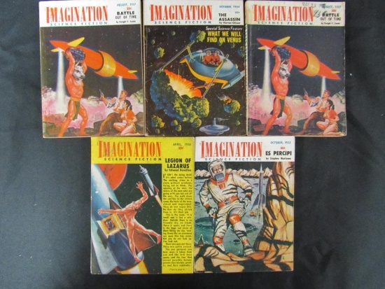 (5) Imagination Sci-Fi Pulps 1955-1958