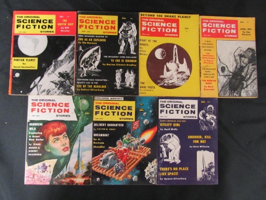 (7) Science Fiction Stories Pulps 1959-60
