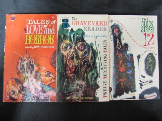 (3) 1960's Classic Horror Paperback Books