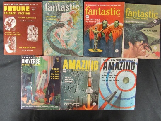 (7) Assorted Sci-Fi Pulps from 1959