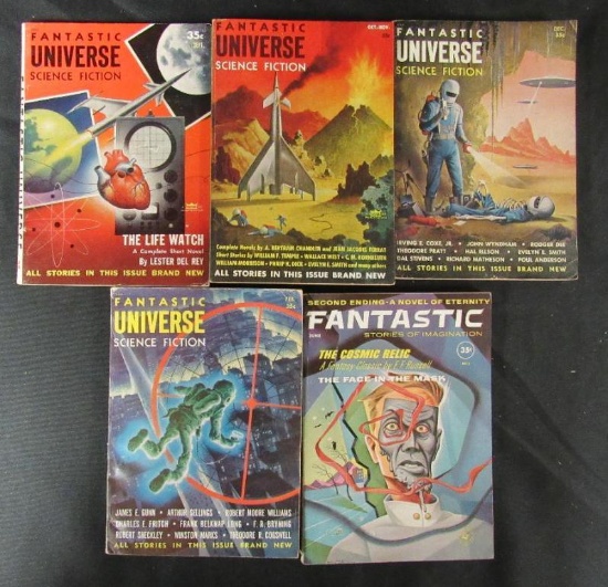 (5) 1953-1961 Pulps w/Schomburg Covers