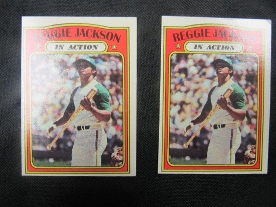 Reggie Jackson (2) 1972 In Action Cards