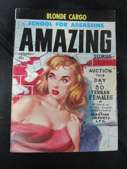 Amazing Stories Pulp Jan. 1958 Pin-Up