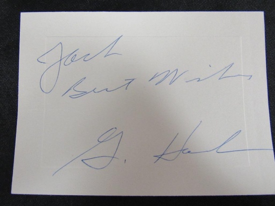 Gene Hackman Signed Notecard