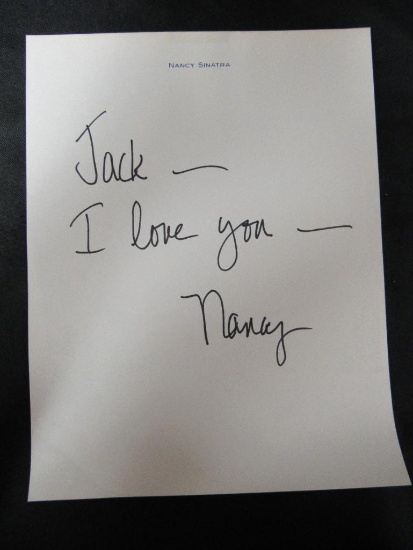 Nancy Sinatra Signed Stationary