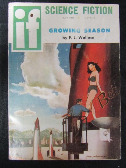 IF Sci-Fi Pulp July/1959 Pin-Up Cover