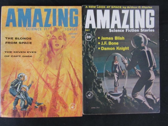 Amazing Stories Pulp Lot of (2) 1959-60