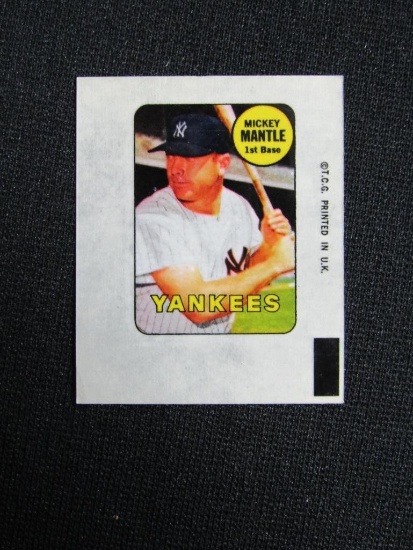 HIGH GRADE 1969 Topps Decals Mickey Mantle