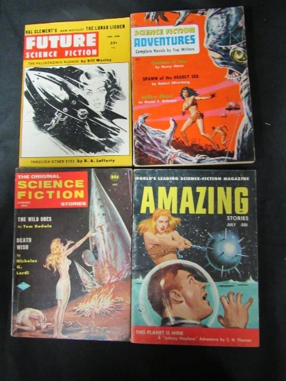 (4) Golden Age Pulps/Pin-Up Covers