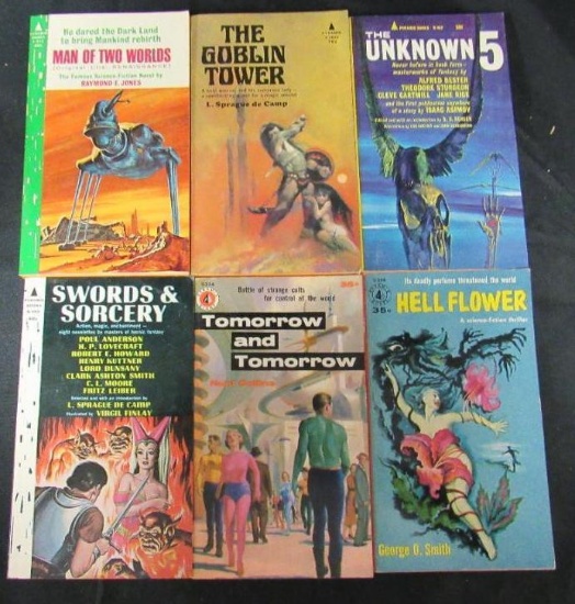 Lot of (6) 1960's Pyramid Sci-Fi PBKs