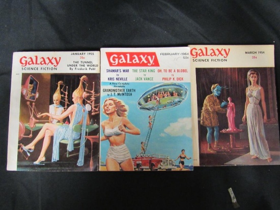 Galaxy Sci-Fi Pulp (3) Pin-Up Covers