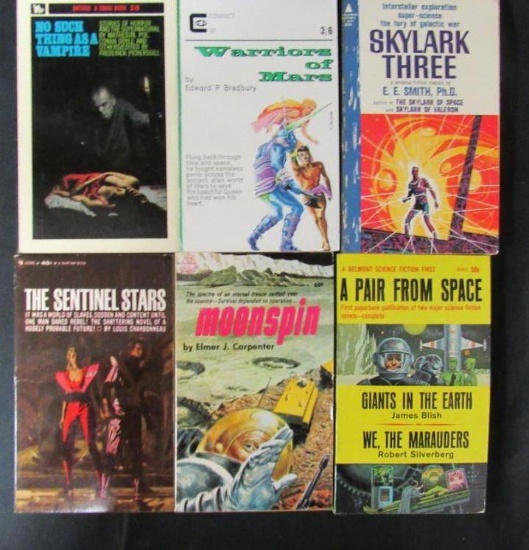 Lot of (6) Vintage Sci-Fi Paperback Books