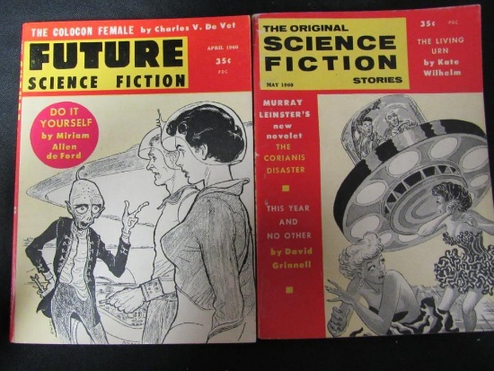 Future Sci-Fi (2) 1960 UFO Cover Issues