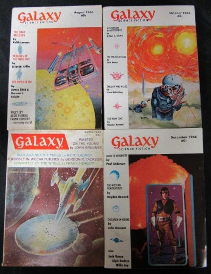 (4) Galaxy Science Fiction Pulps