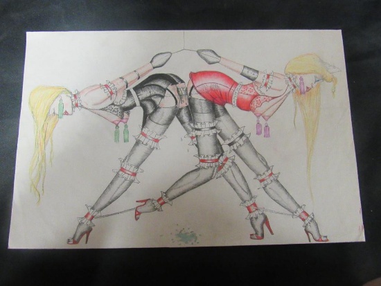 1980's Pin-Up Tattoo Studio Wall Art