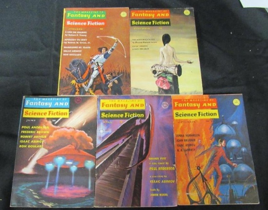 (5) Fantasy & Sc-Fi Pulps/Asimov/Nice!
