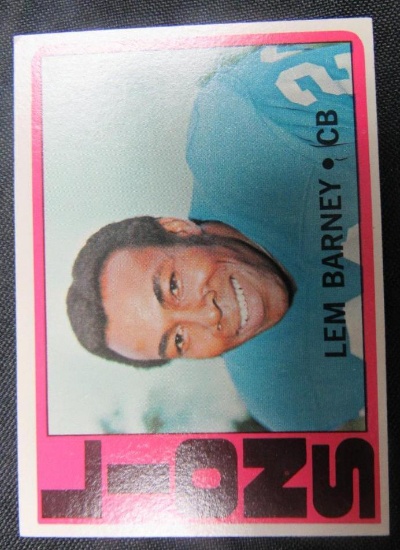 Lem Barney 1972 Topps Football Card