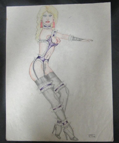 1980's Pin-Up Tattoo Studio Wall Art