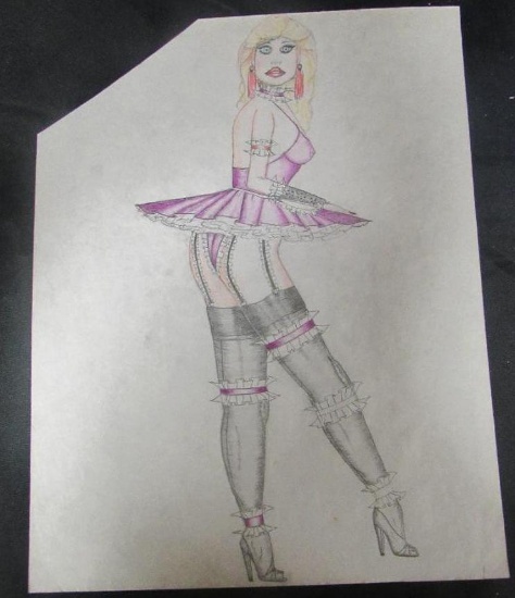 1980's Pin-Up Tattoo Studio Wall Art