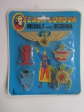 Vintage 1970's Flash Gordon Medals and Insignia Set Sealed on Card Mint