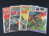 Lot (4) Golden Age War Comics -Fighting Air Force, GI Joe, US Tank Commandos
