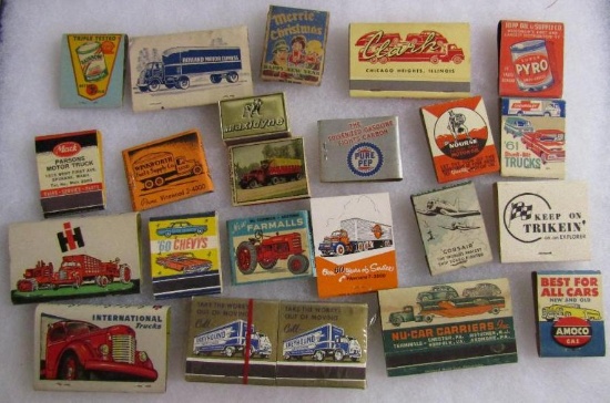 Grouping Of Antique Gas & Oil/ Automotive Related Matchbooks