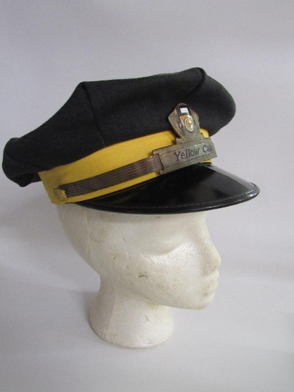 Antique Original Yellow Cab Taxi Driver's Hat