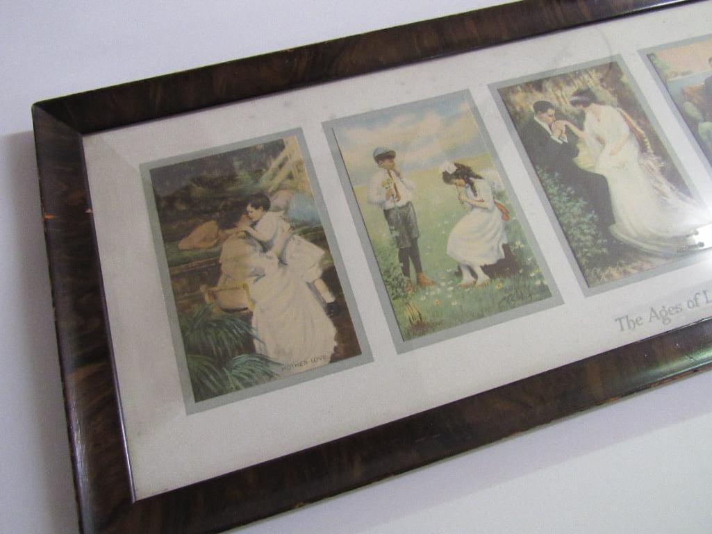 Antique The Ages of Love Postcard Framed Display | Proxibid