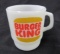 Vintage Fireking Burger King Advertising Mug