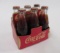 Vintage Coca Cola Miniature 6 Pack Glass Bottles/ Cardboard Carrier