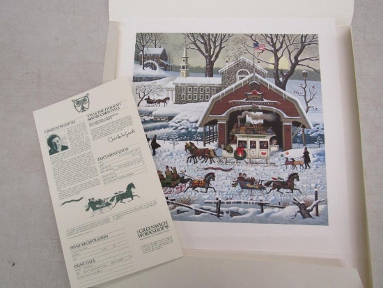 Charles Wysocki Print " Twas the Twilight before Christmas " Signed/ Numbered