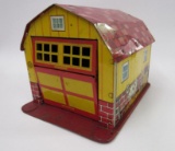 Antique Marx Tin Garage/ Barn with Closing Door