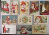 Lot (11) Victorian Era/ Antique Santa Claus Postcards