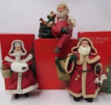 Lot (3) Clothiques Santa Claus Figures in Orig. Boxes