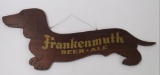 Antique Frankenmuth Beer Wooden Dachshund Sign 10 x 24