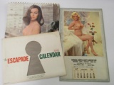 (2) Original Vintage Nude Pin-Up Calendars 1955 & 1964