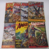 Estate Found Group (7) 1930's/40's Pulp Magazines Sci-Fi, War, etc.