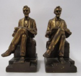 Excellent Antique Armor Bronze Co. Abraham Lincoln Figural Bookends